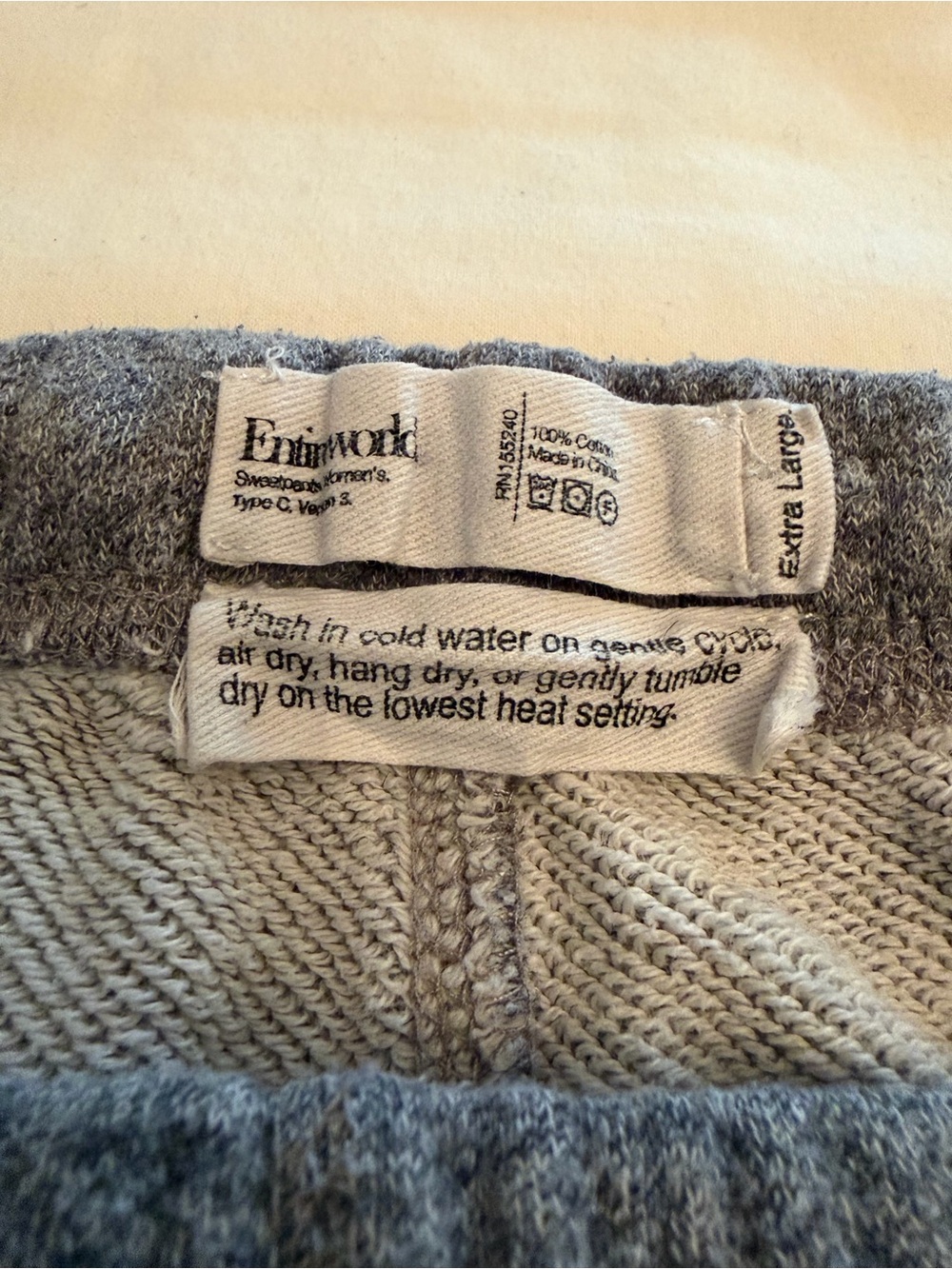 Entireworld Women’s Light Gray Sweatpants XL Extra Large Type C Version 3 - Picture 5 of 9
